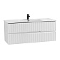 Тумба подвесная с керамической раковиной, CEZARES DUET-N, 120 см Bianco Opaco DUET-N-1200-2C-SO-BO + CZR-8095-120