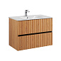 Тумба подвесная с керамической раковиной, Art&Max ELEGANT, 80 см бран AM-ELEGANT-800-2C-SO-BR-P+AM7110-80