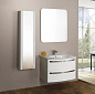 Тумба со стеклянной раковиной для ванной комнаты Cezares Comfort 75 см Bianco Lucido