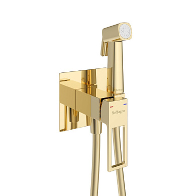 Гигенический душ со смесителем BelBagno LUC-HGN-ORO