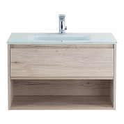 Тумба с раковиной подвесная Belbagno KRAFT 800, Rovere Galifax Bianco, 800x460x500, KRAFT-800-1C-SO-RGB/BB810/465-LV-VTR-BL