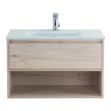 Тумба с раковиной подвесная Belbagno KRAFT 800, Rovere Galifax Bianco, 800x460x500, KRAFT-800-1C-SO-RGB/BB810/465-LV-VTR-BL