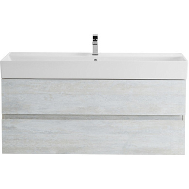 MOLVENO 46 База под раковину подвесная с двумя выкатными ящиками, Legno Bianco, 1200x460x500, MOLVENO 46-120-2C-SO-LB
