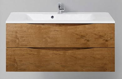 MARINO База под раковину подвесная с двумя выкатными ящиками, Rovere Nature, 1100x450x500, MARINO-1100-2C-SO-RN-P