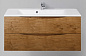 MARINO База под раковину подвесная с двумя выкатными ящиками, Rovere Nature, 1100x450x500, MARINO-1100-2C-SO-RN-P