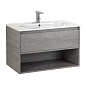 Тумба с раковиной подвесная Belbagno KRAFT 800, Cemento Grigio, 800x460x500, KRAFT-800-1C-SO-CG/LOV-800-LVB