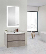 Тумба подвесная с керамической раковиной BelBagno KRAFT 39 80 Cemento Grigio