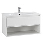 Тумба с раковиной подвесная Belbagno KRAFT 800, Bianco Opaco, 800x460x500, KRAFT-800-1C-SO-BO/LOV-800-LVB