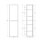 Шкаф подвесной BelBagno DUE-1500-2A-SC-BM-P Белый металлик