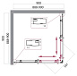 Душевой уголок BELBAGNO UNO-195-A-2-90-C-Cr