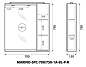 Шкаф зеркальный правосторонний, Belbagno Marino 700х150х750, Bianco Lucido, MARINO-SPC-700/750-1A-BL-P-R
