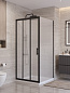 Душевой уголок BelBagno UNO-195-AF-31-90-P-NERO, профиль черный матовый, стекло рифленое