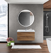MARINO-CER База с керамической раковиной подвесная, Rovere Rustico, MARINO-CER-900-2C-SO-RR-P/BB-0323-90-LVB