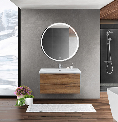 MARINO-CER База под раковину подвесная, Rovere Rustico, MARINO-CER-1000-2C-SO-RR-P