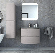 Тумба с раковиной из искусственного мрамора для ванной комнаты Cezares Vague 70 см Rovere sbiancato