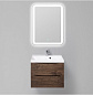 MARINO-H60 База под раковину подвесная с двумя выкатными ящиками, Rovere Moro, 700x450x600, MARINO-H60-700-2C-SO-RW-P