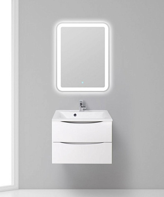 Тумба с раковиной подвесная BelBagno Marino 650 Bianco Lucido, 650x450x530, MARINO-650-2C-SO-BL-P/BB650/450-LV-MR-PR