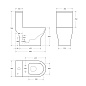 Унитаз-моноблок с сиденьем BelBagno НЕОН (NEON) BB8617CPR-MN/SC