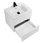 Тумба подвесная с керамической раковиной, CEZARES DUET-N, 60 см Bianco Lucido DUET-N-600-2C-SO-BL+CZR-8095-60