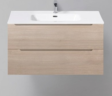 ETNA База под раковину с двумя выкатными ящиками, Rovere Grigio, 910х460х515, ETNA-900-2C-SO-RG-P