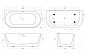 Ванна акриловая пристенная Belbagno BB710-1700-800