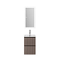 Тумба с раковиной подвесная BelBagno UNO-MINI-400-2C-SO-СO Бежевый матовый, раковина белая BB-8099-3-40