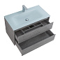 Тумба с раковиной подвесная Belbagno KRAFT 900, Cemento Grigio, 910х460х515, KRAFT-900-2C-SO-CG/BB910/465-LV-VTR-BL