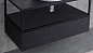 CADRO База под металлический каркас подвесная с одним выкатным ящиком, Nero 120x46x25, CADRO-120-1C-SO-NR-BLUM