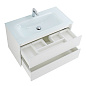 Тумба с раковиной подвесная Belbagno KRAFT 900, Bianco Opaco, 910х460х515, KRAFT-900-2C-SO-BO/BB910/465-LV-VTR-BL