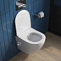 Унитаз подвесной с сиденьем, функцией биде и смесителем BelBagno ФОРМАТ (UNO)BB3105CHR-BS/SC