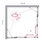 Душевой уголок BelBagno LUCE-A-22-90+25-C-Cr