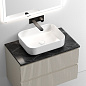 Тумба со столешницей и керамической раковиной подвесная, SANCOS Snob T, 80 см Beige Soft SNT80CE+TT80A1+CN5023