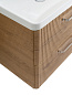 Тумба подвесная с керамической раковиной, Belbagno DUE, 50 см Rovere Nature DUE-500-2C-SO-RN-P+RS333MBSN.4/160+BB-8076-3-50
