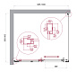 Душевой уголок BelBagno LUCE-AH-1-100/90-C-Cr прозрачное стекло, профиль хром