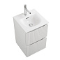 Тумба с раковиной подвесная BelBagno UNO-MINI-400-2C-SO-BO Белый матовый, раковина белая BB-8099-3-40