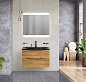Тумба с черной раковиной из искусственного мрамора BelBagno Acqua 80 см Rovere Rustico