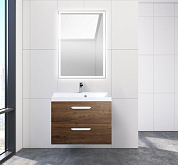 Тумба подвесная с раковиной из литьевого мрамора BelBagno AURORA 70 Rovere Tabacco