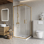 Душевой уголок BelBagno LUCE-A-2-90-C-ORO прозрачное стекло, профиль глянцевое золото
