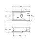 Тумба с раковиной подвесная Belbagno KRAFT MINI 500, Rovere Tabacco, 494х256х500, KRAFT MINI-500/260-1A-SO-RT-R/7045-KL