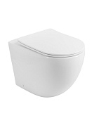 Унитаз приставной безободковый с сиденьем и смывом ТОРНАДО BelBagno СФЕРА (SFERA-R) BB2141CB-TOR/SC