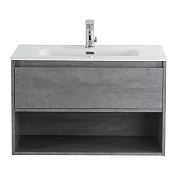 Тумба с раковиной подвесная Belbagno KRAFT 800, Cemento Grigio, 800x460x500, KRAFT-800-1C-SO-CG/BB800ETL