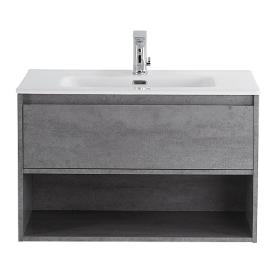 Тумба с раковиной подвесная Belbagno KRAFT 800, Cemento Grigio, 800x460x500, KRAFT-800-1C-SO-CG/BB800ETL