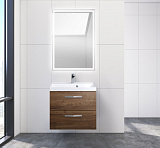 Тумба подвесная с раковиной из литьевого мрамора BelBagno AURORA 60 Rovere Tabacco