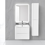 Тумба подвесная с раковиной из литьевого мрамора BelBagno ACQUA 60 Bianco Lucido