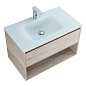 Тумба с раковиной подвесная Belbagno KRAFT 800, Rovere Galifax Bianco, 800x460x500, KRAFT-800-1C-SO-RGB/BB810/465-LV-VTR-BO