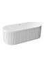 Ванна из искусственного камня высокой прочности (solid surface) 1700x750x550, BELBAGNO BB-BOHEME-170-75-55-SSB белая матовая