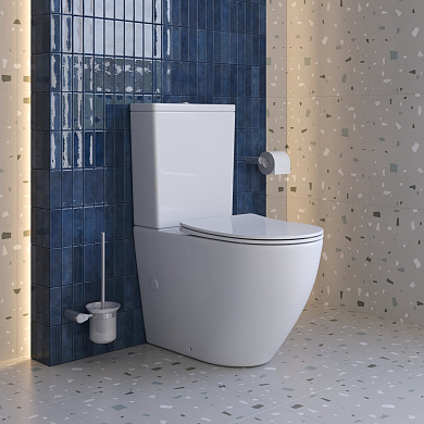 Унитаз-компакт безободковый с сиденьем и смывом ТОРНАДО BelBagno СФЕРА (SFERA-TOR) BB2141CP-TOR/SC+BB2141T