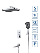 Душевой комплект встраиваемый с изливом BelBagno DUE-VDSET-CRM