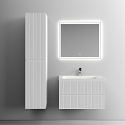 Тумба с керамической раковиной подвесная, SANCOS Snob T, 80 см Bianco SNT80W+CN7012