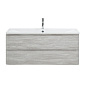 Тумба подвесная с раковиной из литьевого мрамора BelBagno ALBANO 120 Rovere Vintage Bianco